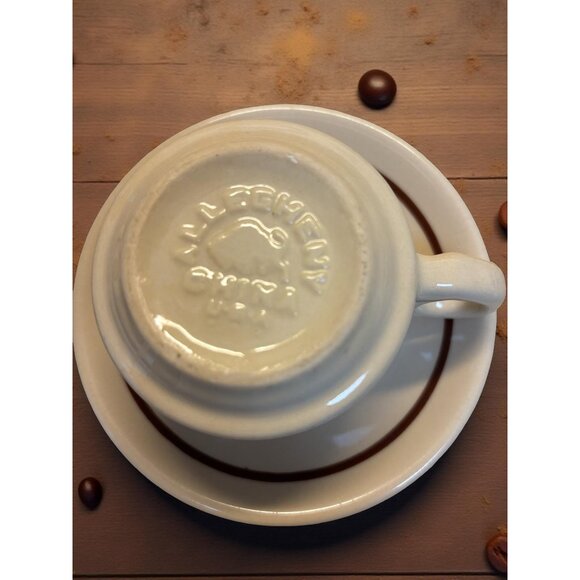 Vintage Restaurant Ware Tan Cups & Saucers Coffee Syracuse China & Buffalo China - Picture 6 of 7